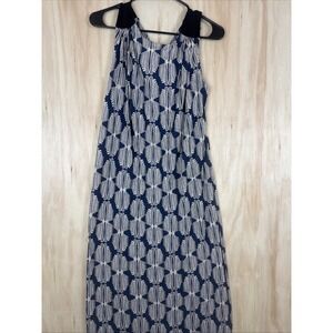 hoss intropia black creme print maxi shift dress S